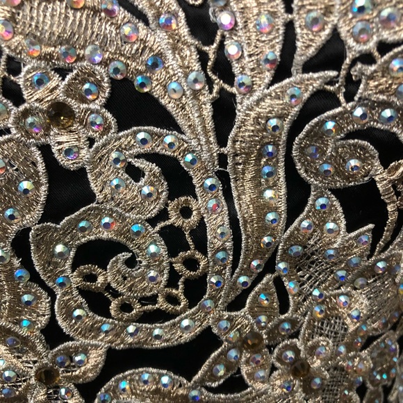 Wow $175 last reduction Envious Couture Pageant Size 00 Black & Gold need sales - Picture 4 of 12